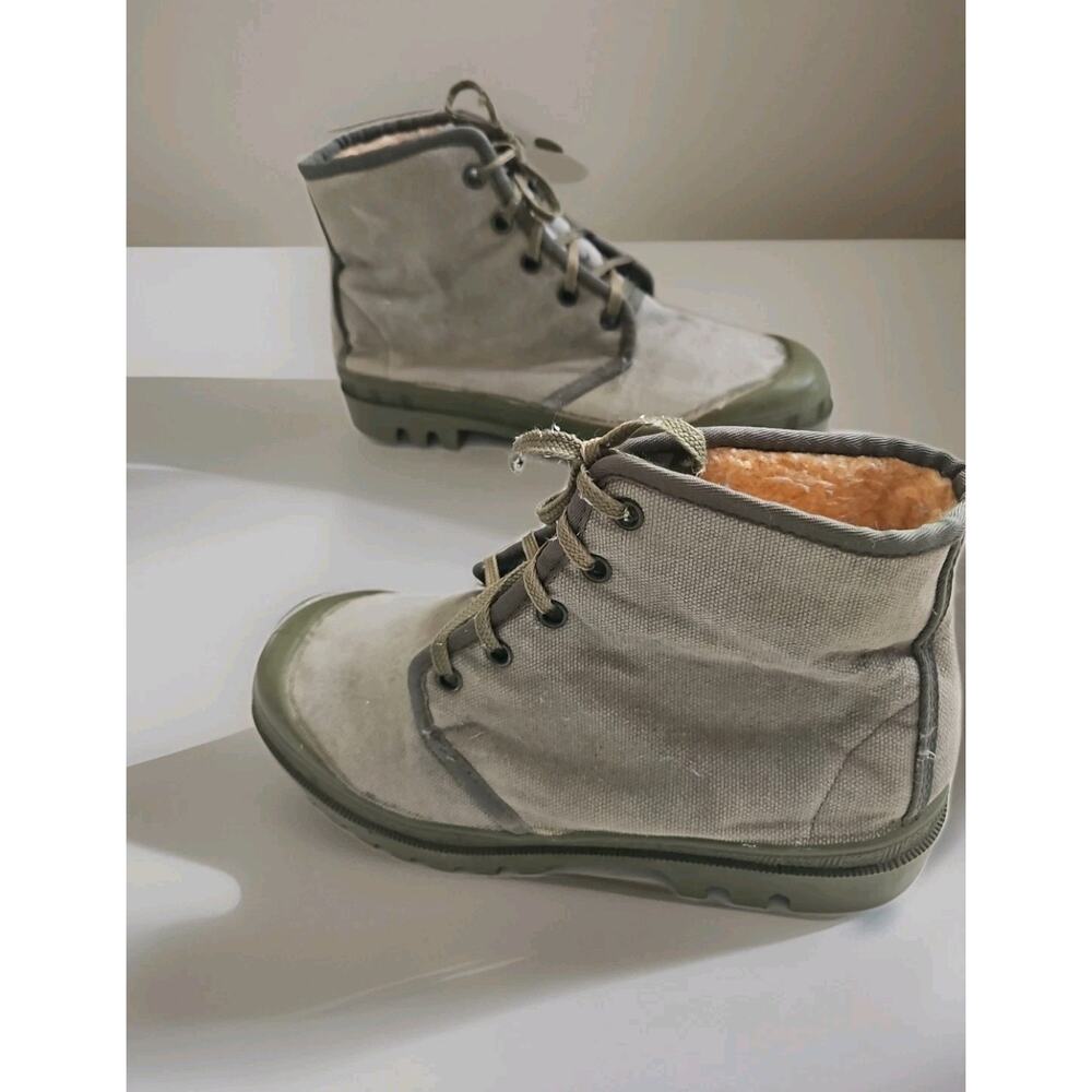 1960s French Military WISSART Canvas Shoes Original Vietnam War Sz 45 US 11